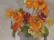   Jug of Nasturtiums  2012 oil on board