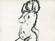 Life drawing_oil pastel on paper_190x150mm