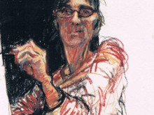 Self 2006 73x40 pastel on paper